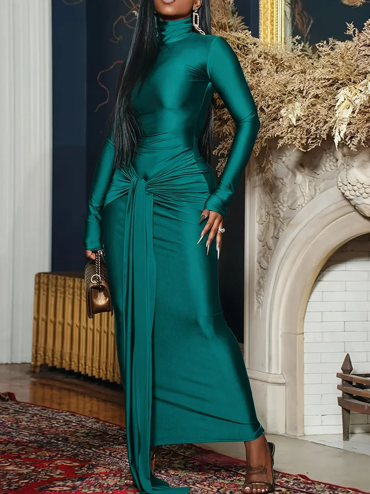 Vestito lungo donna collo alto per serate ed eventi