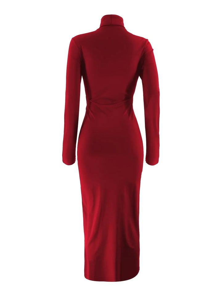 Vestito lungo donna collo alto per serate ed eventi
