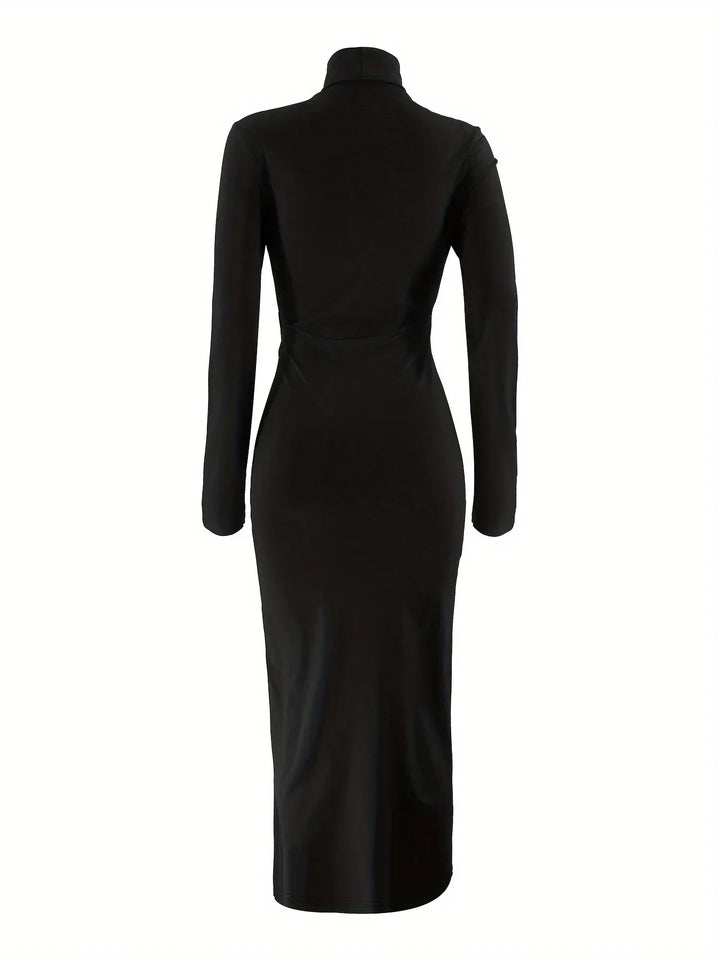 Vestito lungo donna collo alto per serate ed eventi