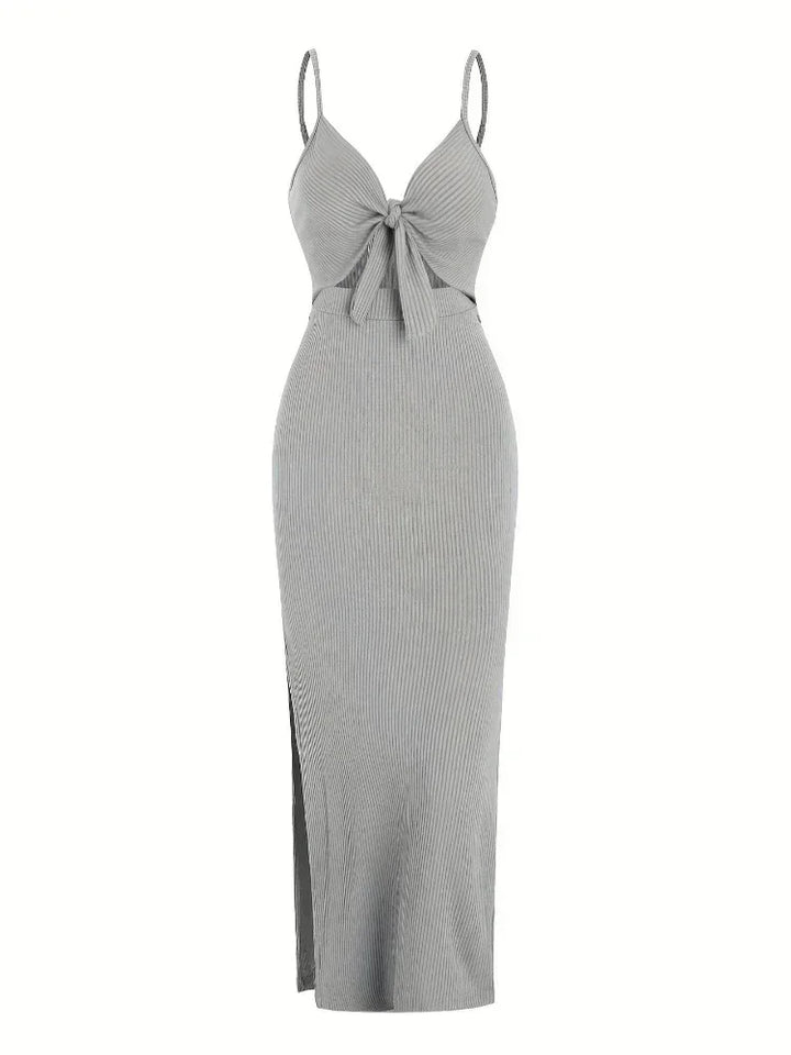 Vestito lungo donna nero con cutout