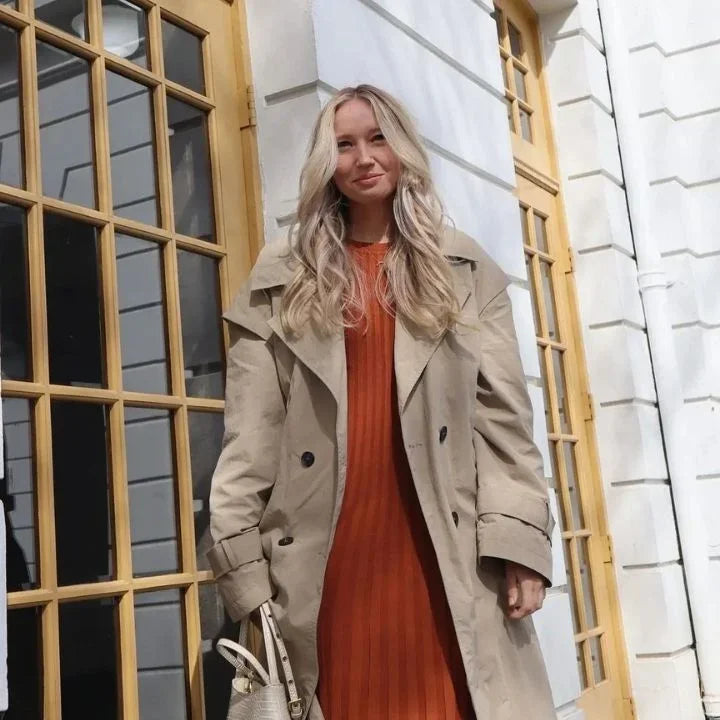Vestito lungo donna plissettato senza maniche in tessuto fluido