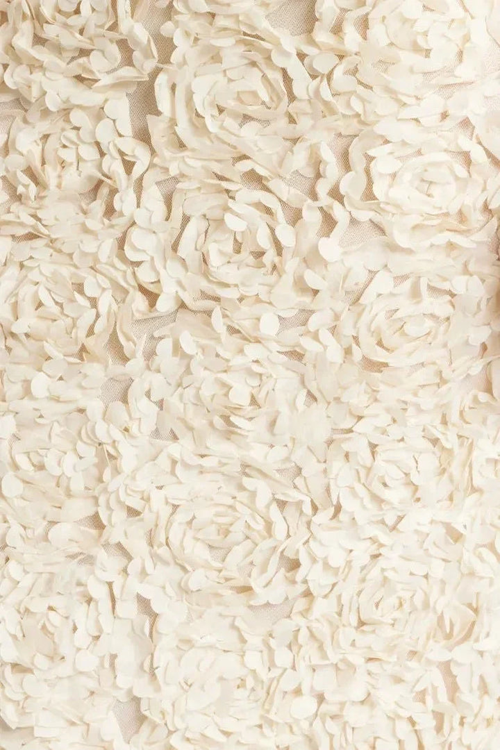 Vestito lungo schiena nuda bianco floreale per serate estive