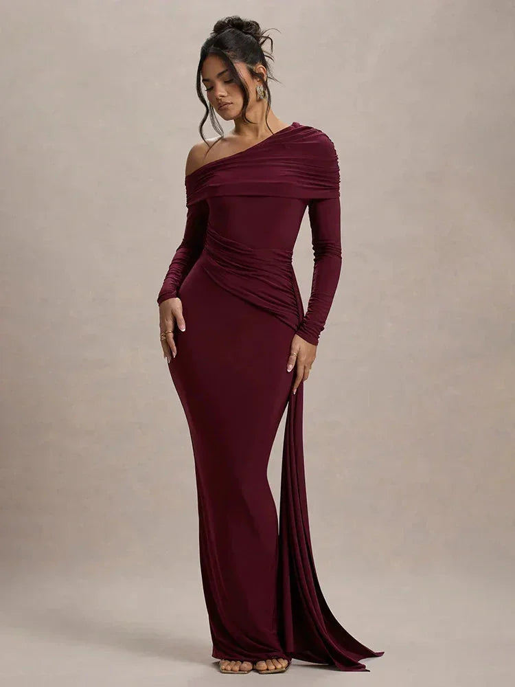 Vestito lungo donna Spalle scoperte con strascico