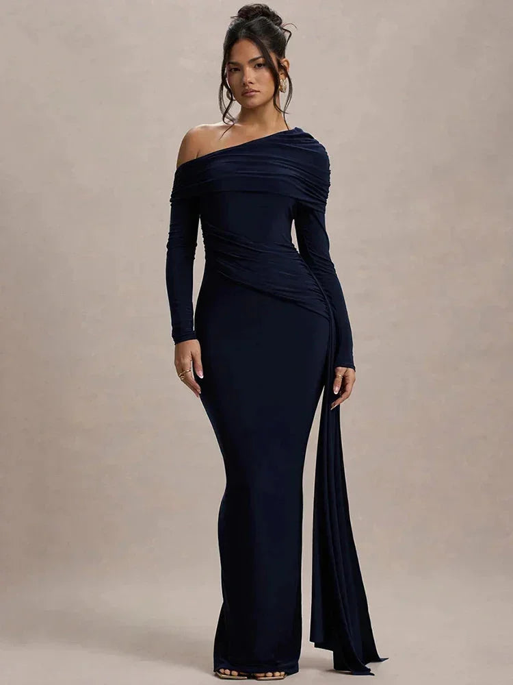 Vestito lungo donna Spalle scoperte con strascico
