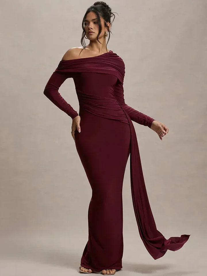 Vestito lungo donna Spalle scoperte con strascico
