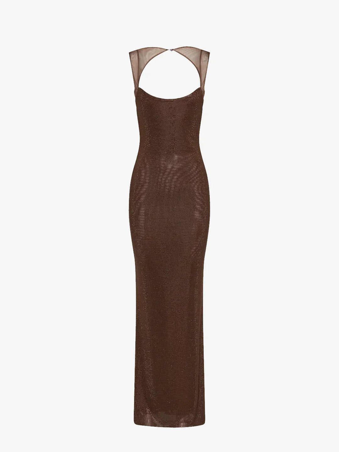 Vestito lungo da donna schiena nuda con paillettes