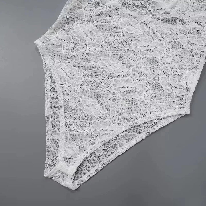 Vestito lungo donna con Spalle scoperte in pizzo e spacco