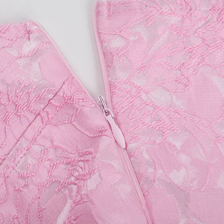 Vestito corto da donna rosa con bretelle