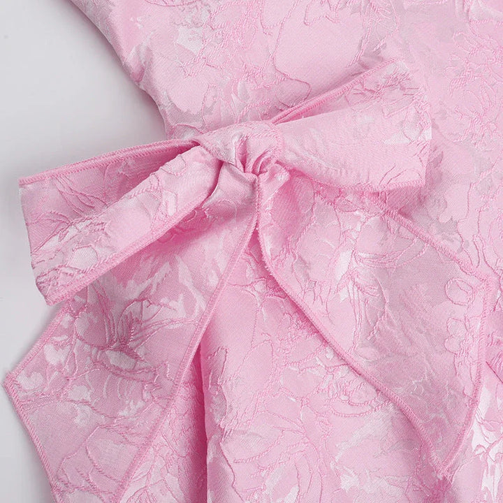 Vestito corto da donna rosa con bretelle