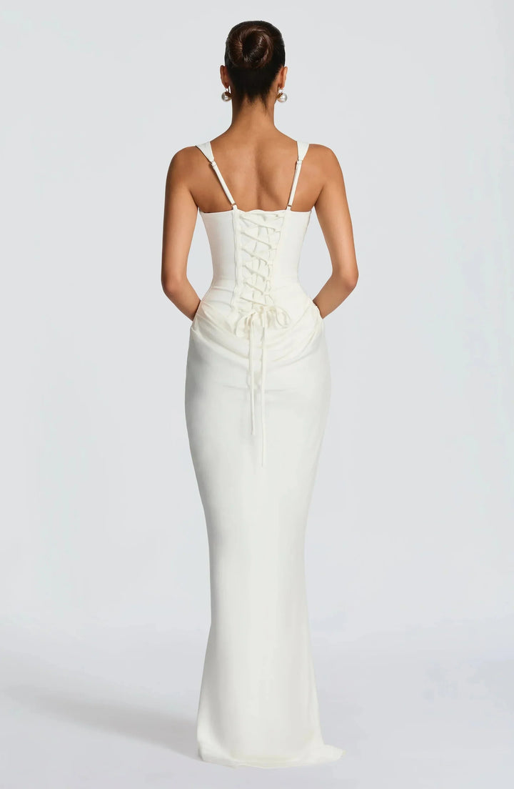 Vestito lungo aderente donna schiena nuda