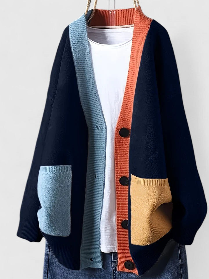 Rosamaria Cardigan Donna dalla Vestibilità Morbida con Bottoni e Tasche, photo 1