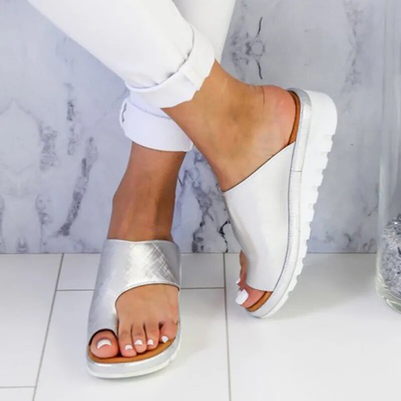 Sandali da donna ergonomici con separatore per le dita per alluce valgo