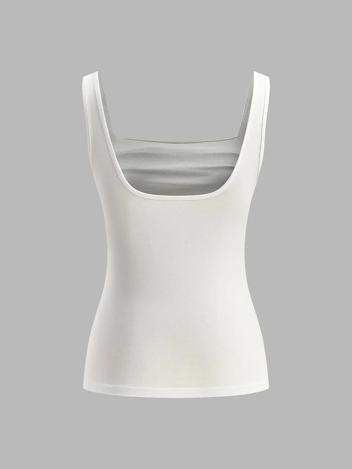 Top donna senza Manica con arricciatura versatile