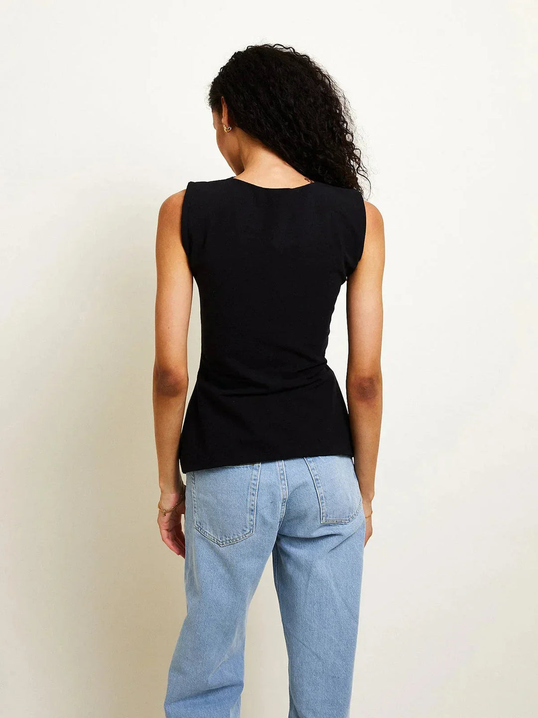 Top donna senza Manica con lacci regolabili sulla schiena
