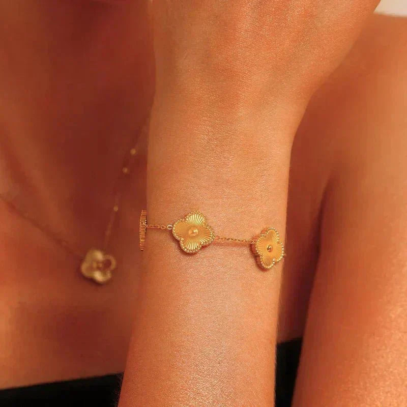 Bracciale con Quadrifoglio | Oro o Argento