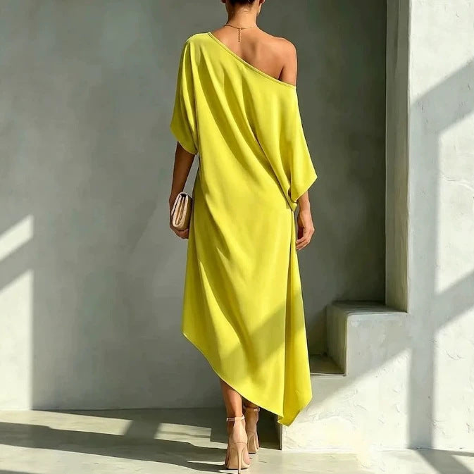 Veneranda Abito Donna in Lunghezza Maxi con Taglio Asimmetrico, photo 3