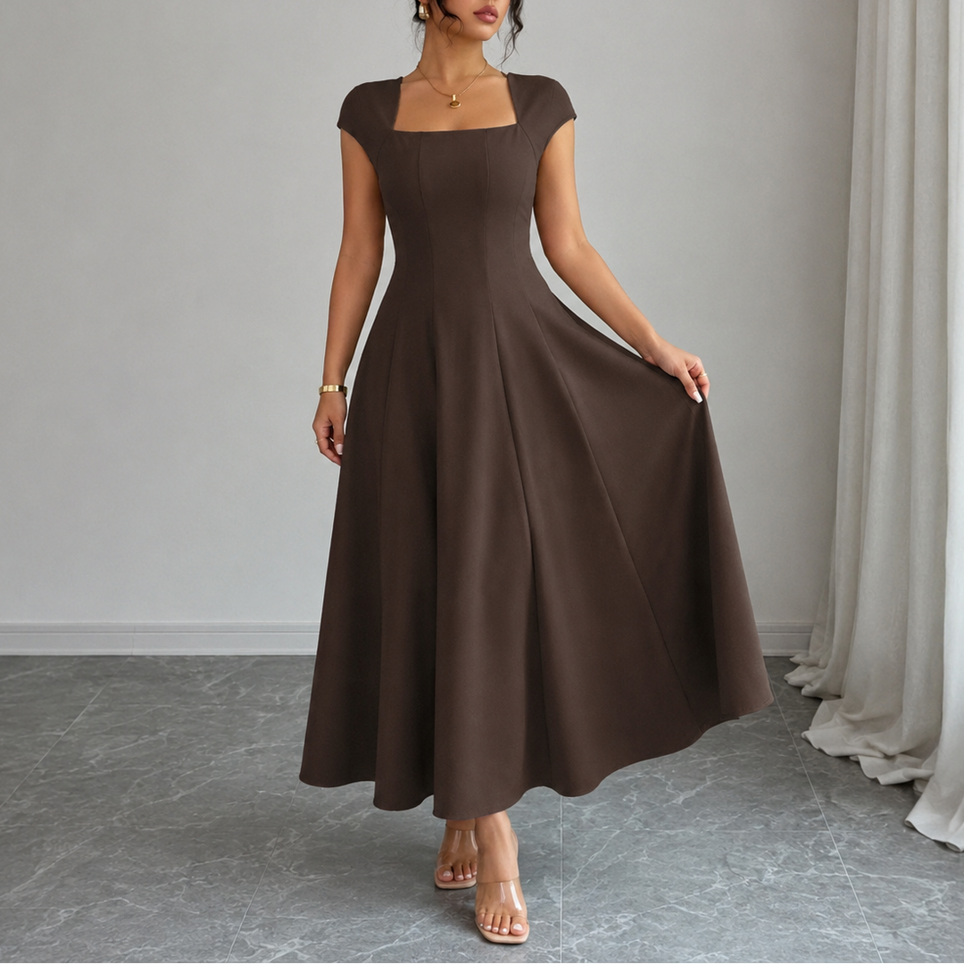 Violante Abito Donna in Raso con Scollo Quadrato, photo 12