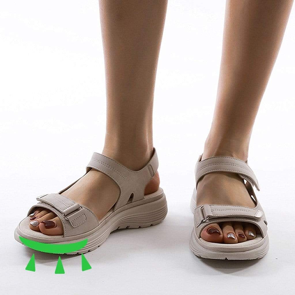 Sandali donna ortopedici con strap regolabili suola platform