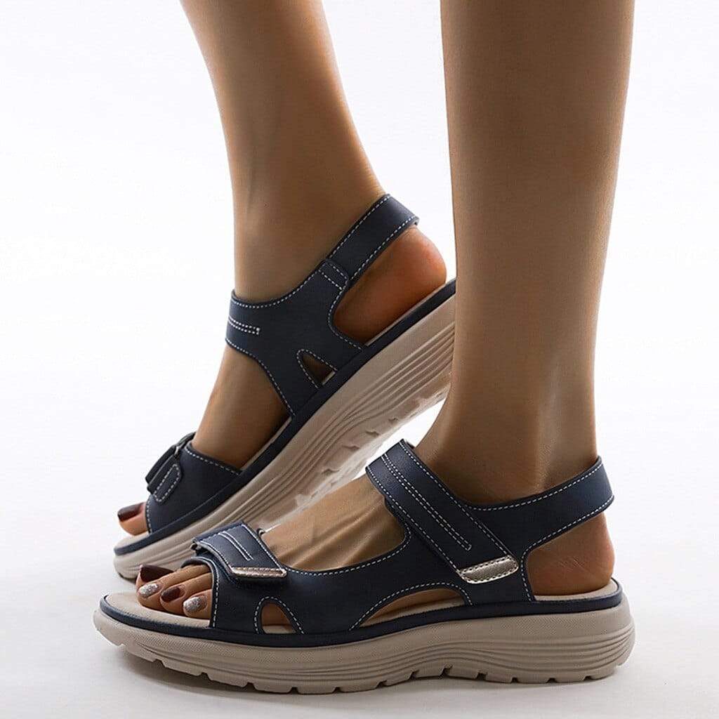 Sandali donna ortopedici con strap regolabili suola platform