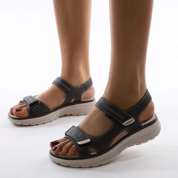 Sandali donna ortopedici con strap regolabili suola platform